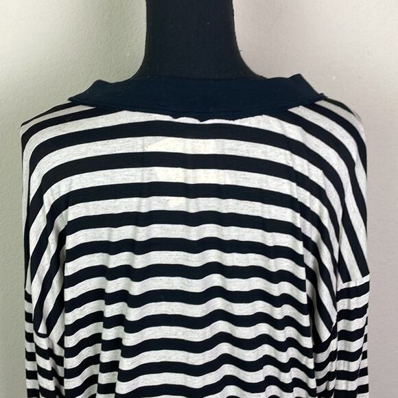 NWT Ces Femme striped oversized pullover l/s blouse women’s L - Picture 7 of 11